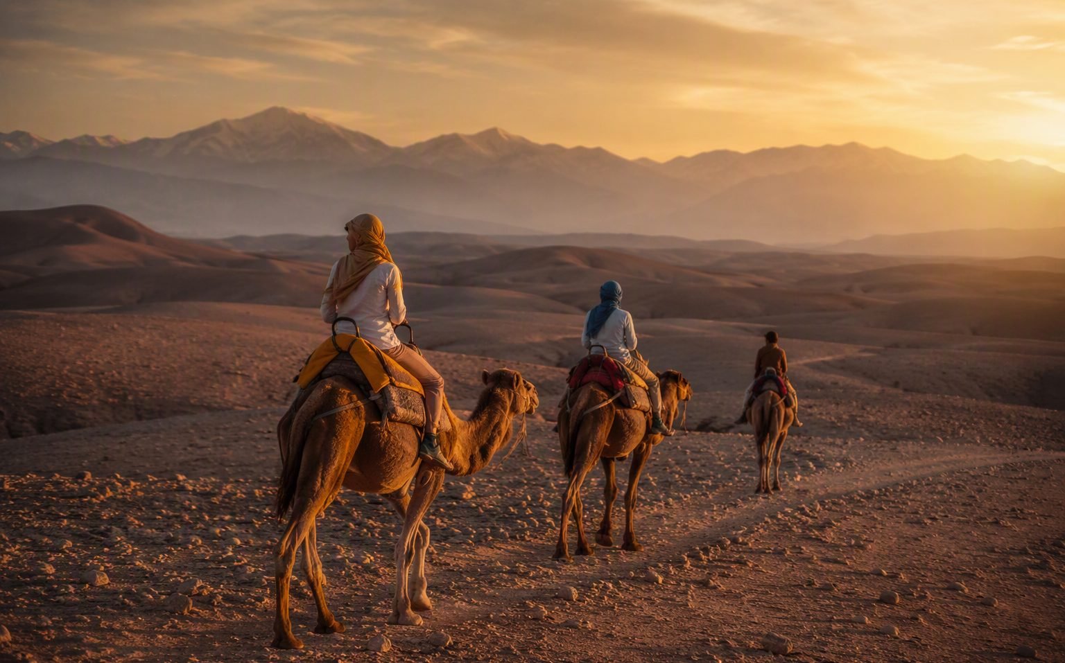 Paseo en camello por el desierto de Agafay