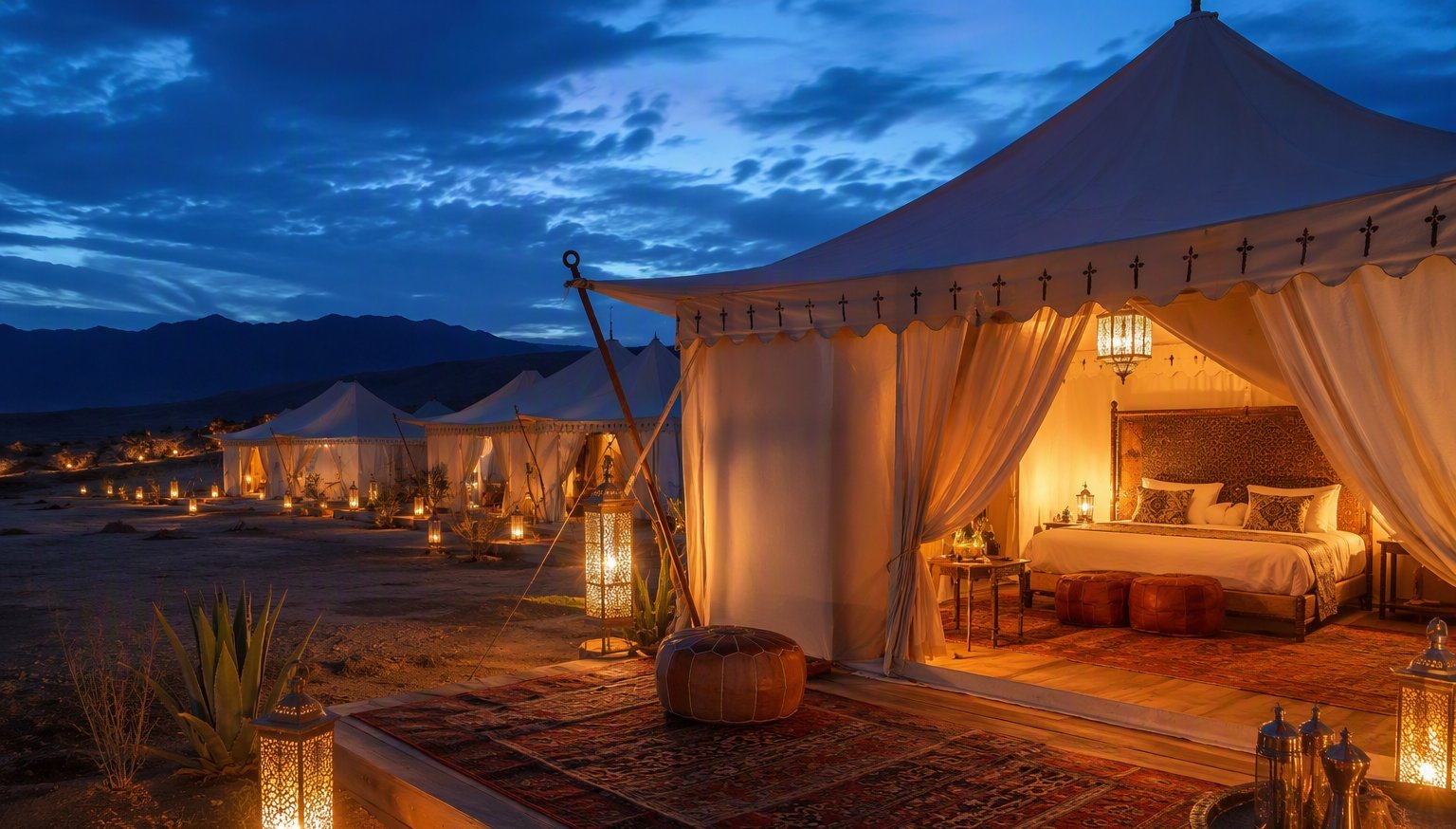 Glamping luxury nel deserto di Agafay